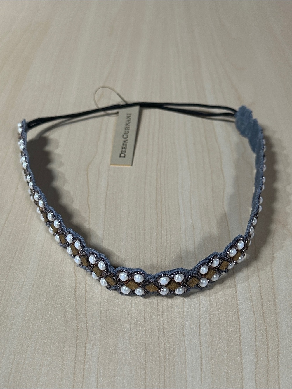 Deepa Guarnini Beaded Pearl Headband